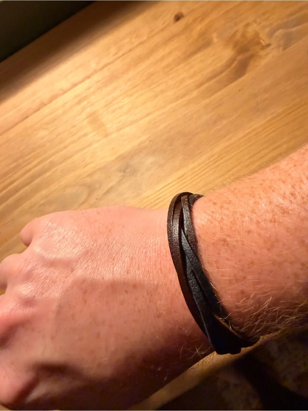 Men's Black Braided Leather Wrap Bracelet - Timeless Casual Accessory
